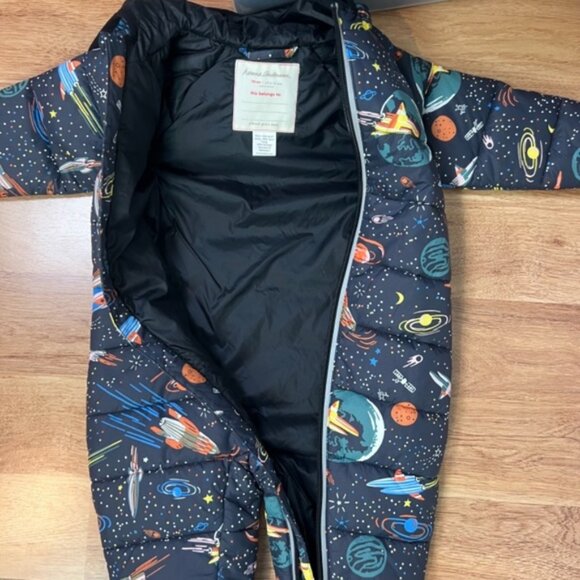 Hanna Andersson Infant Galaxy Little Explorer Zip Up Snowsuit Baby 6 to 12 Month - Picture 4 of 4